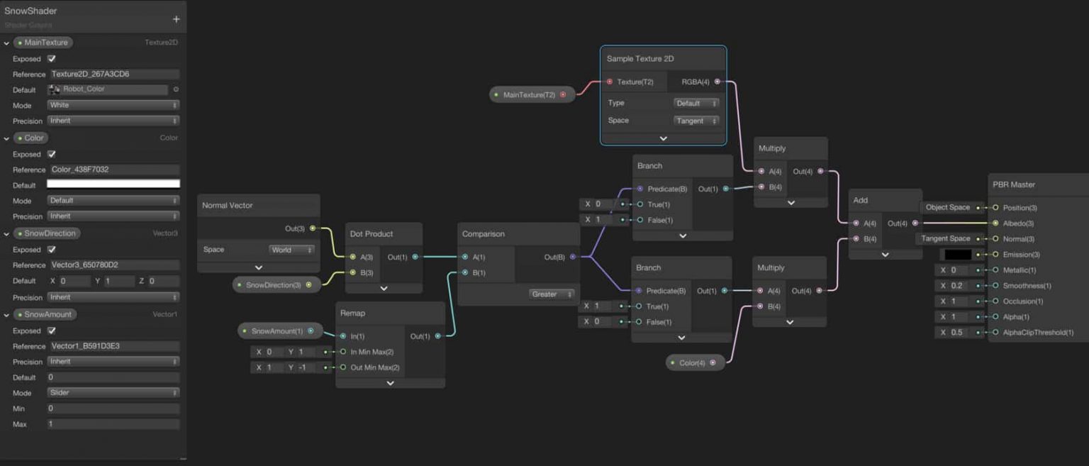 Snow Shader Tutorial with Shader Graph in Unity3D - codinBlack